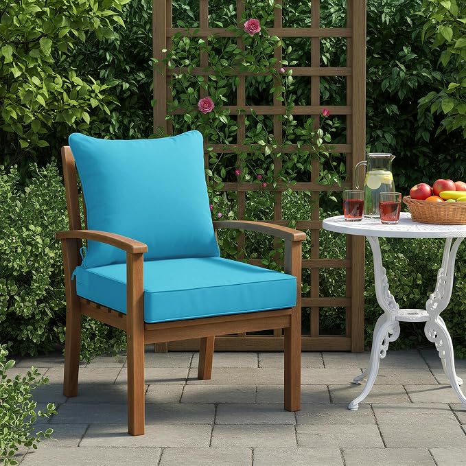 Summsun Outdoor Chair Cushions, Waterproof Backrest and Seat Cushion Set - Image 2