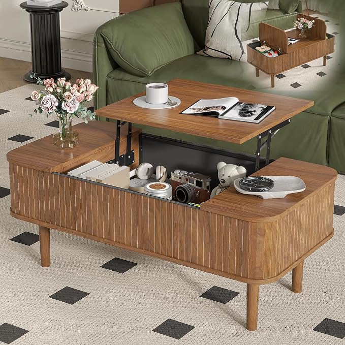 Fluted Lift Top Coffee Table by Boweniog