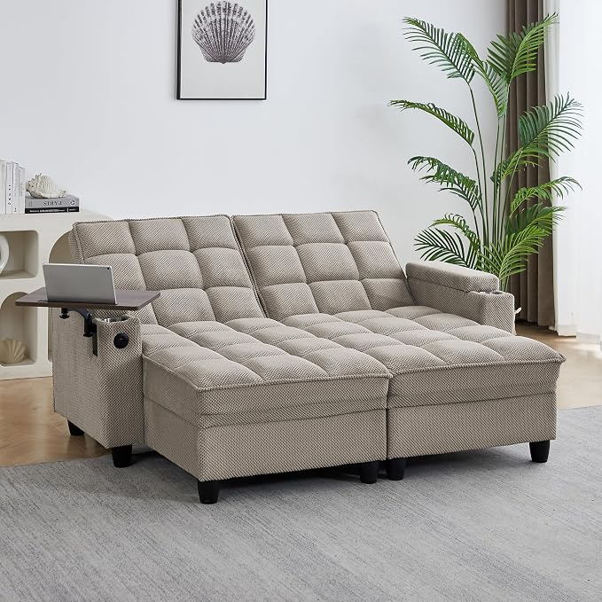 Auvsoce 71" Chaise Lounge Chair Indoor, Convertible Sleeper Sofa Bed by Unknown