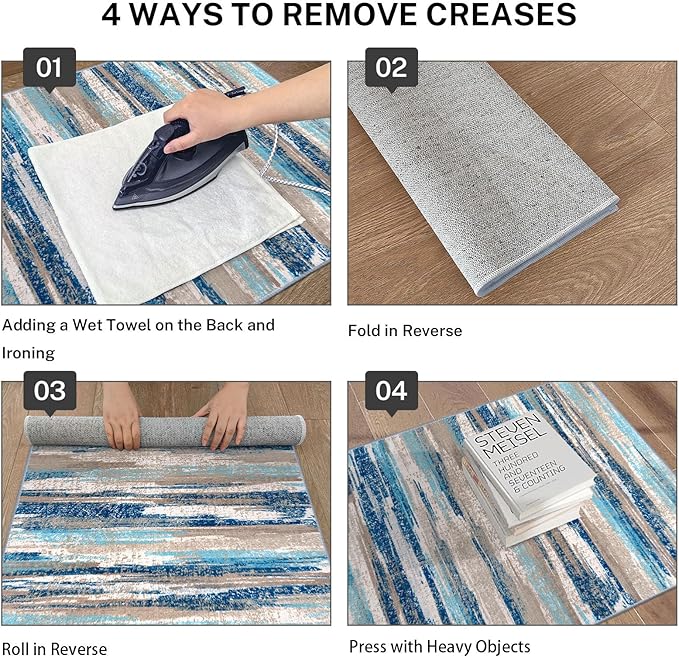 Lansny Modern Abstract Runner Rug 2.6x12 - Image 4