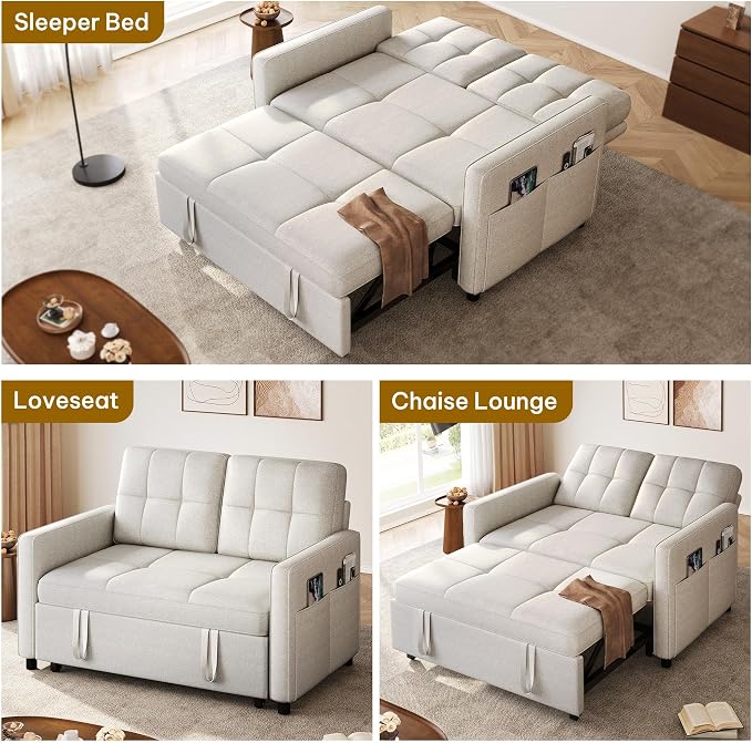 DWVO 55" Convertible Sofa Bed, 3-in-1 Sleeper Sofa - Image 8
