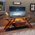 Simoretus TV Stand with Power Outlet and LED Lights, Fits TVs up to 65” by Simoretus