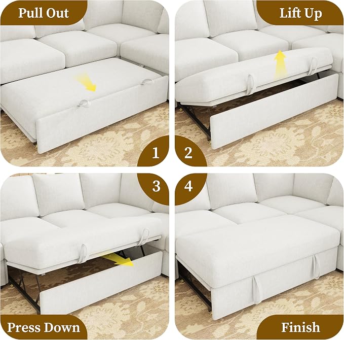 83.5" Sectional Sleeper Sofa - Image 8