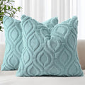 decorUhome Summer Throw Pillow Covers 24x24 Inch Set of 2, Soft Plush Faux Wool by decorUhome