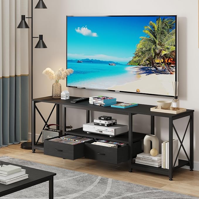 GYIIYUO TV Stand with Fabric Drawer - Image 7
