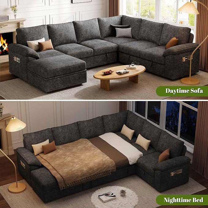 108 Inch Sectional Sleeper Sofa - Image 4