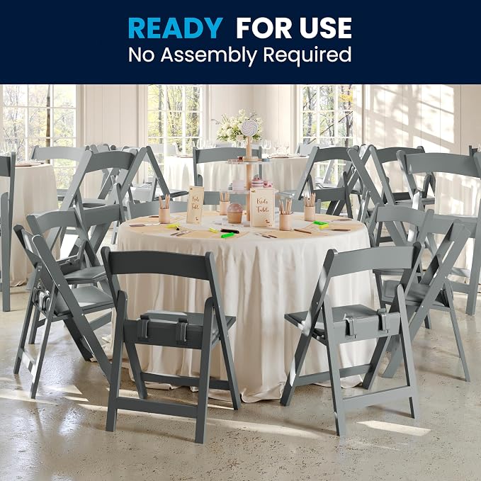 Flash Furniture Hercules Kids Gray Resin Folding Chair - Image 8