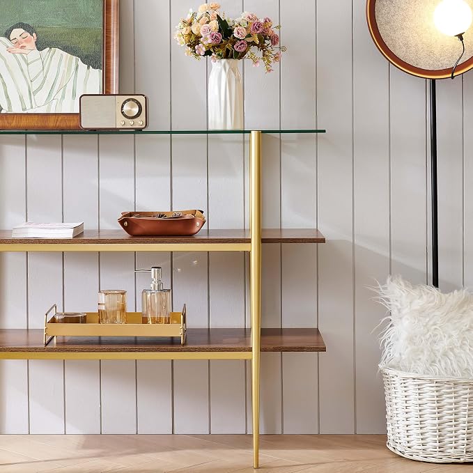 LumFurn Glass Console Table for Living Room, Foyer & Entrance, H41 x W14 x - Image 6