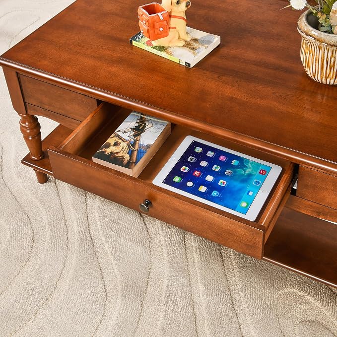 Rectangle Coffee Table with Drawers - Image 7