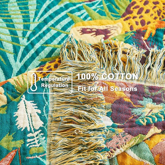 LUTBM Throw Blanket for Couch Sofa Soft Cotton Summer Blankets for Bedroom - Image 6
