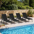 Crestlive Products Outdoor Chaise Lounge Chair, 5-Position Pool Lounge Chairs by CrestliveProducts