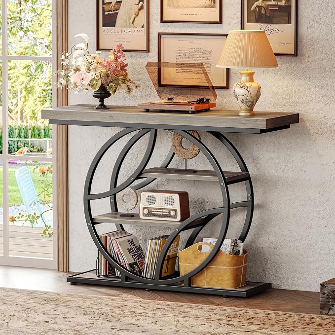 Huuger 41.3 Inch Entryway Table, Modern Console Sofa Table, Accent Table - Image 8