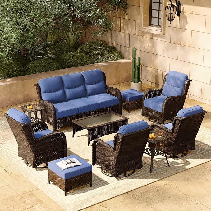 HILLGA 10-Piece Luxury Patio Furniture Set by HILLGA