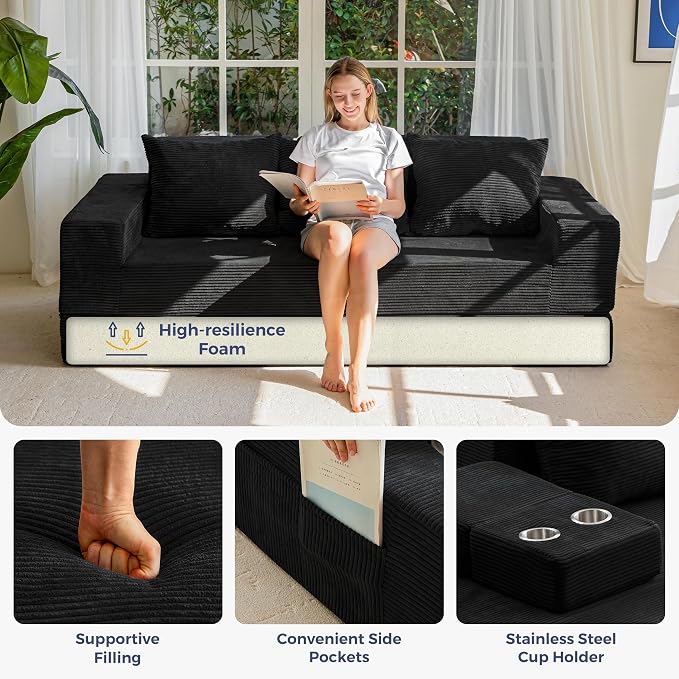 MAXYOYO Convertible Sofa Bed, Folding Sleeper Chair - Image 6