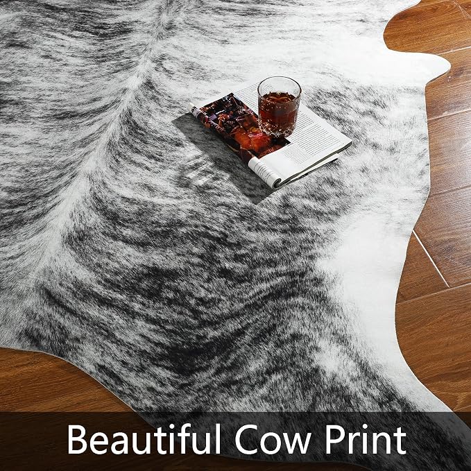 AROGAN Western Decor Faux Fur Cowhide Rug, 6 x 7 Feet Premium Animal Skin Cow - Image 5