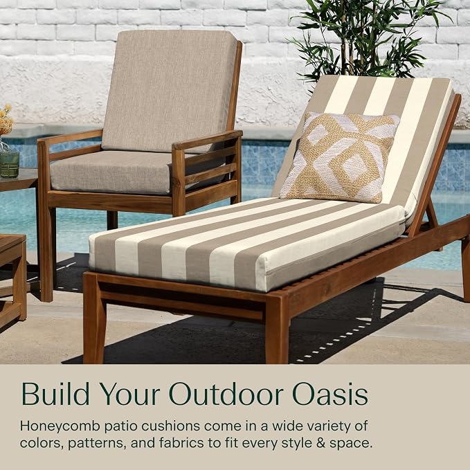Honeycomb Outdoor Chaise Lounge Cushion - Image 4