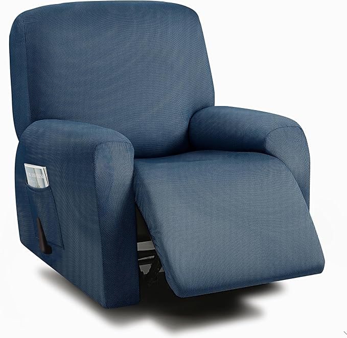 ULTICOR 4-Piece, 1 Seat Recliner Cover, Yarn Dyed Reclining Chair Covers by ULTICOR