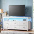Huuger LED TV Stand for Bedroom, 55 Inch Fabric Dresser by Huuger