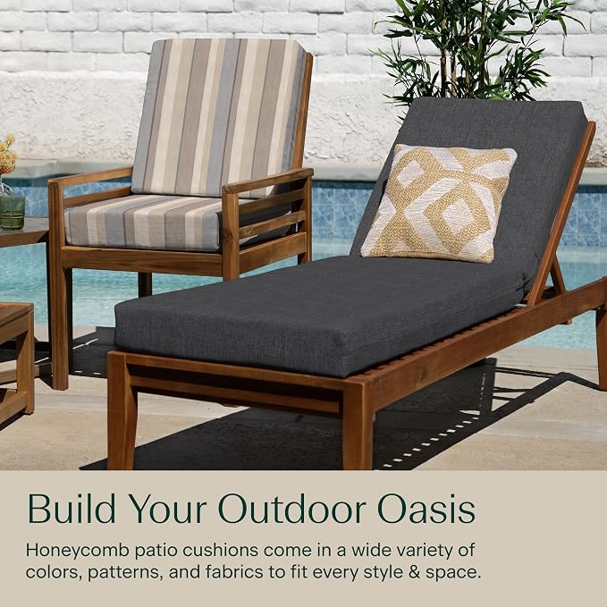 Honeycomb Outdoor Chaise Lounge Cushion - Image 4