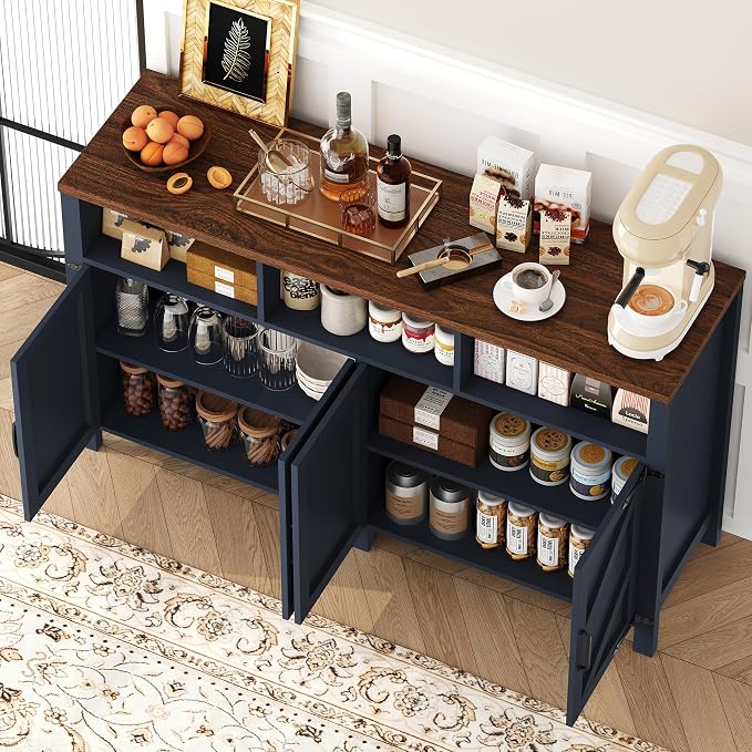 knoworld Buffet Sideboard with Storage Farmhouse with 4 Doors, Dining Room - Image 4