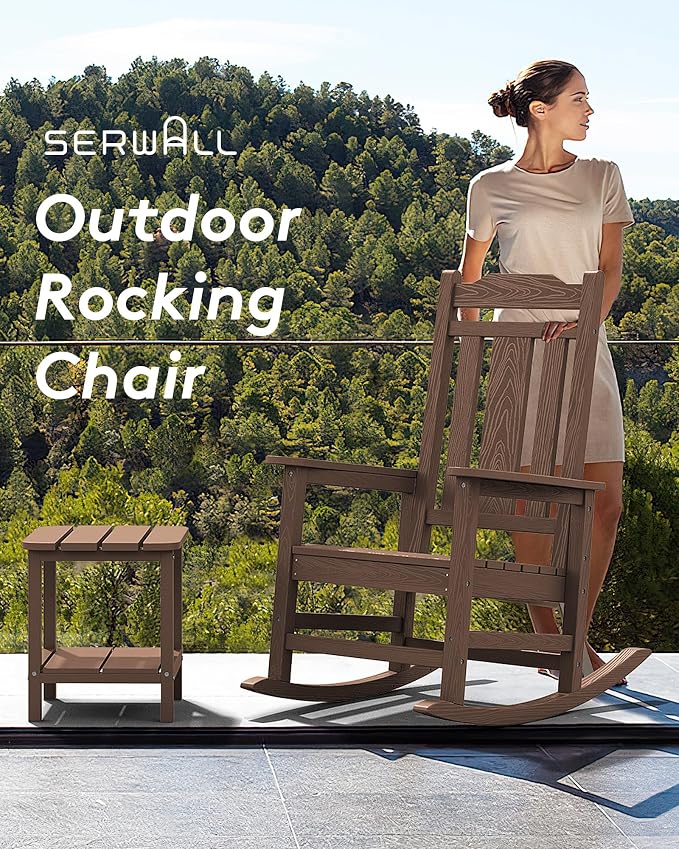 SERWALL HDPE Outdoor Rocking Chairs - Image 9