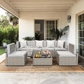 Pamapic 7 Piece Outdoor Sectional Furniture Set, All-Weather Wicker Patio by Pamapic