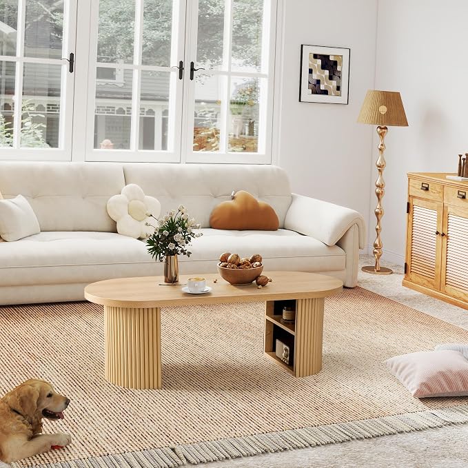 Oval Fluted Coffee Table - Image 7