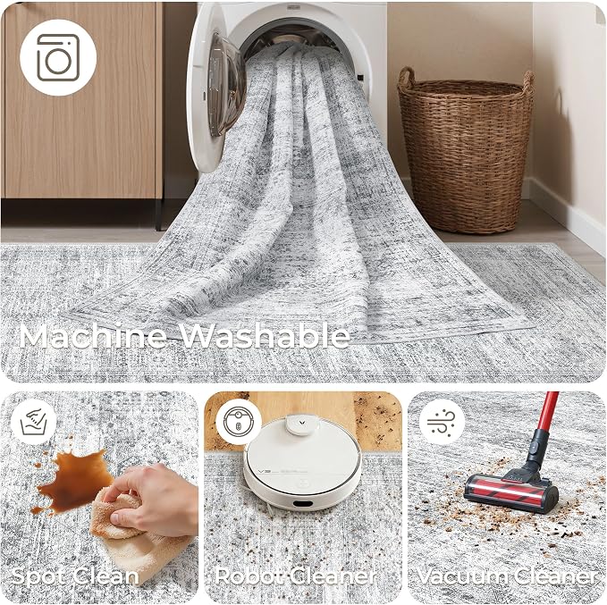 4x10 Runner Rug, Washable Hallway Runner Rug - Image 8