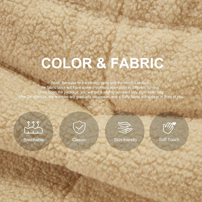 Bean Bag Chairs for Adults Giant Bean Bag Chair Memory Foam BeanBag Chair Bean - Image 4