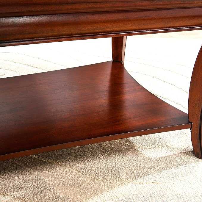 LEEMTORIG Vintage Glass Top Coffee Table - Image 8