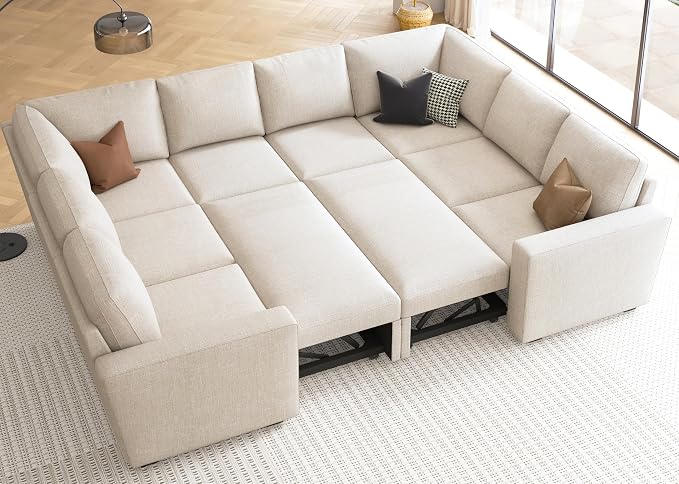 HONBAY Sleeper Sectional Couch by HONBAY