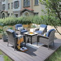 ovios 5-Piece Patio Furniture Set, Outdoor Wicker Sofa by OVIOS