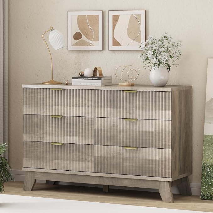 Xixini Fluted Dresser for Bedroom - Image 4