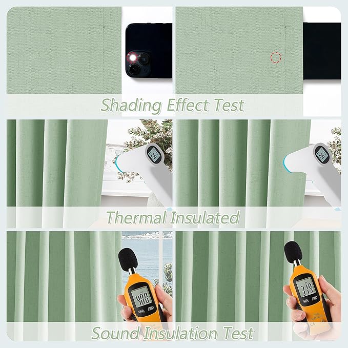 Guken 100% Blackout Curtains 72 Inch Length 2 Panels Set - Image 5