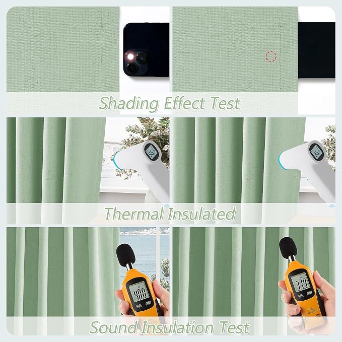 Guken 100% Blackout Curtains 120 Inch Length 2 Panels Set - Image 5