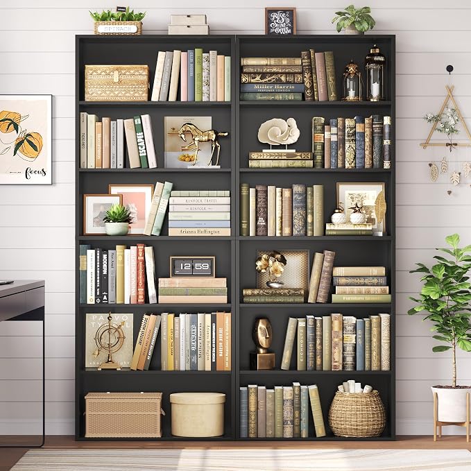 FOTOSOK 6-Tier Open Bookcase and Bookshelf, Freestanding Display Storage - Image 2