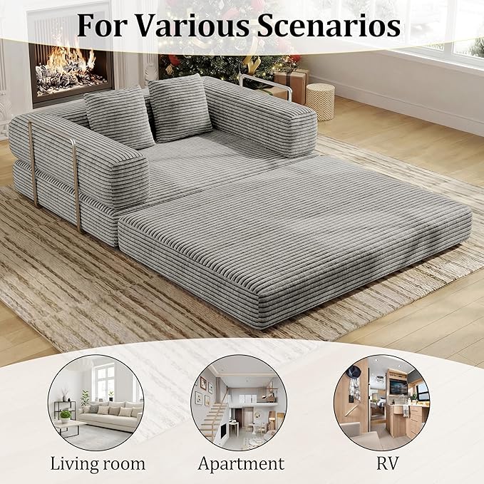 BSHOMGI 4 in 1 Futon Sofa Bed Queen Size - Image 5
