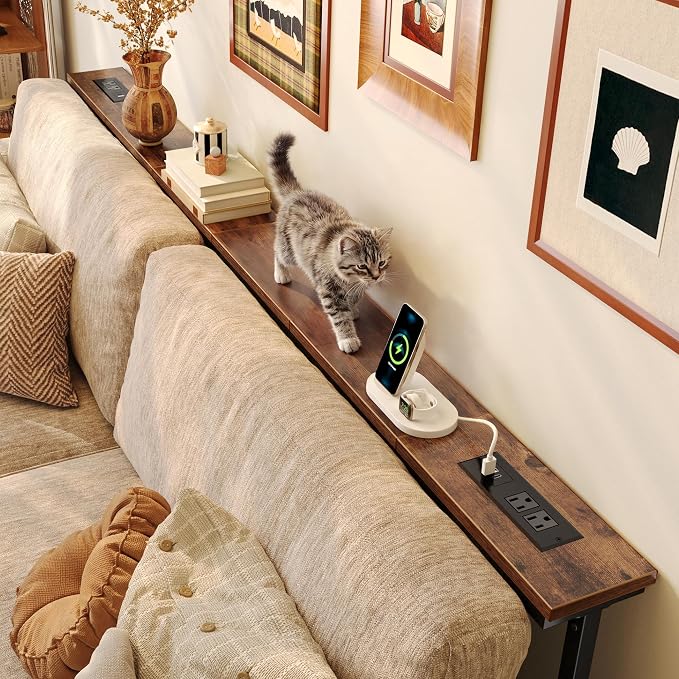 Huuger 39.4 Inch Behind Couch Table - Image 3