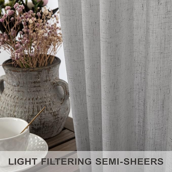 Pitalk Extra Long Grey Curtains 120 Inch Length - Image 3
