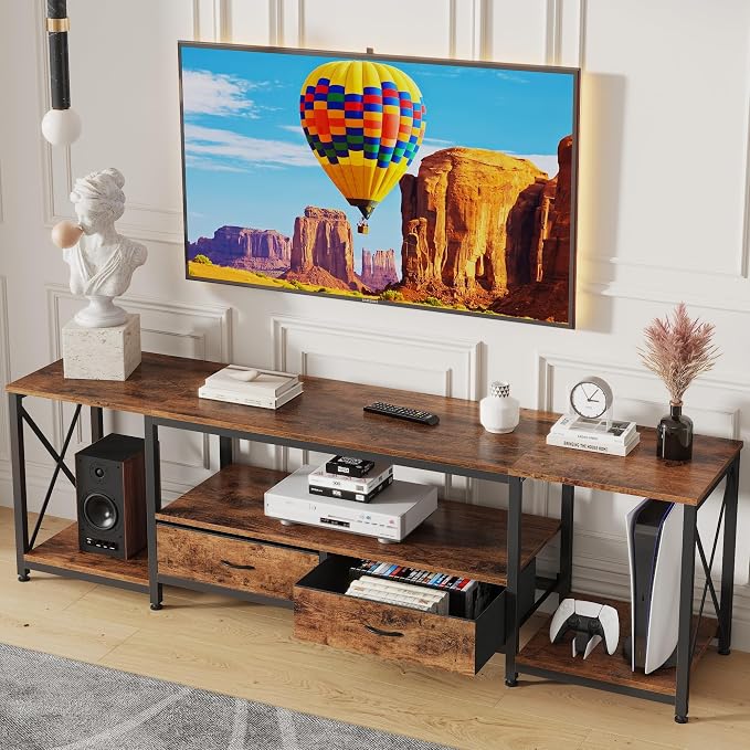 GYIIYUO TV Stand with Fabric Drawers by GYIIYUO