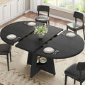 Extendable Dining Table, Round Kitchen Dining Room Dinner Table by JOCOEVOL