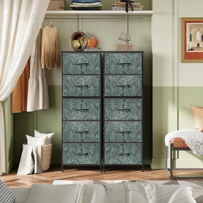 WLIVE Fabric Dresser, 5-Drawer Tall Dressers - Image 8