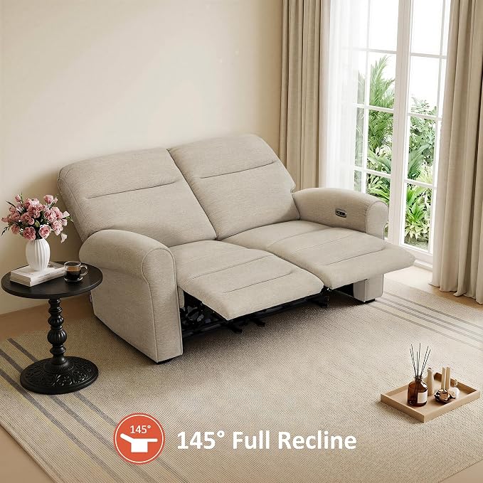 MCombo 64.6" Wall Hugger Power Loveseat Recliner Sofa - Image 6