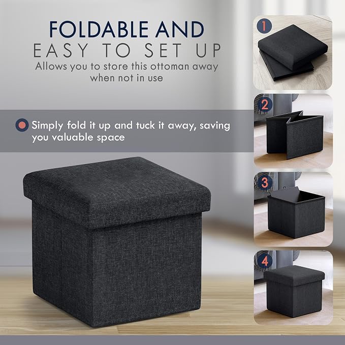 Ornavo Home Small Storage Ottoman, - Image 5
