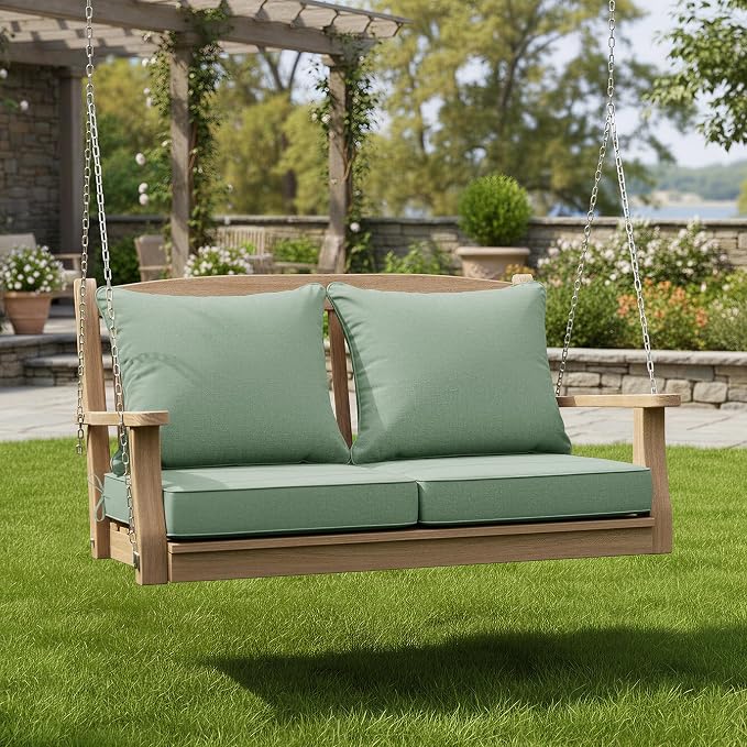 Summsun Outdoor Cushions for Patio Furniture, Faux Linen Water Resistant - Image 2