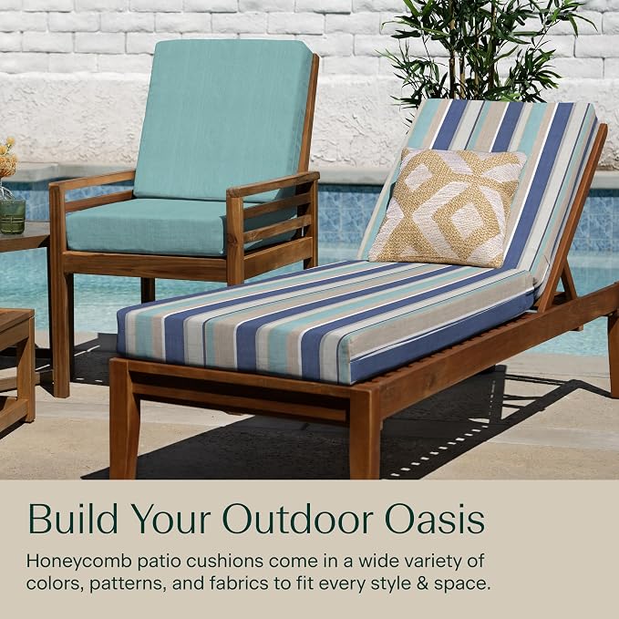 Honeycomb Outdoor Chaise Lounge Cushion - Image 4