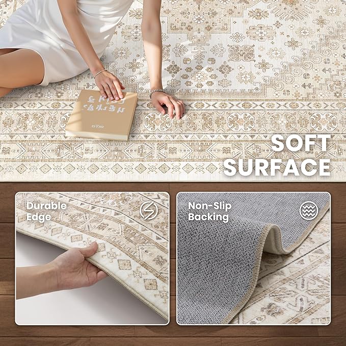 zesthome 3x5 Rug Ultra Soft Washable Rug, Non Slip Area Rug Indoor Entrance - Image 6