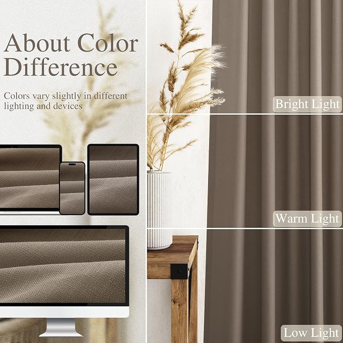 Nanspring Dark Taupe Linen Curtains - Image 4