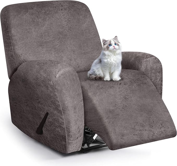 ANARACHON Leather Look Recliner Chair Covers, 4-Pieces Stretch Recliner Cover by ANARACHON
