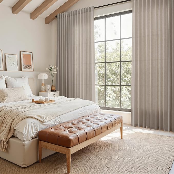 Nanspring Ecru Curtains 90 Inches Long - Image 7